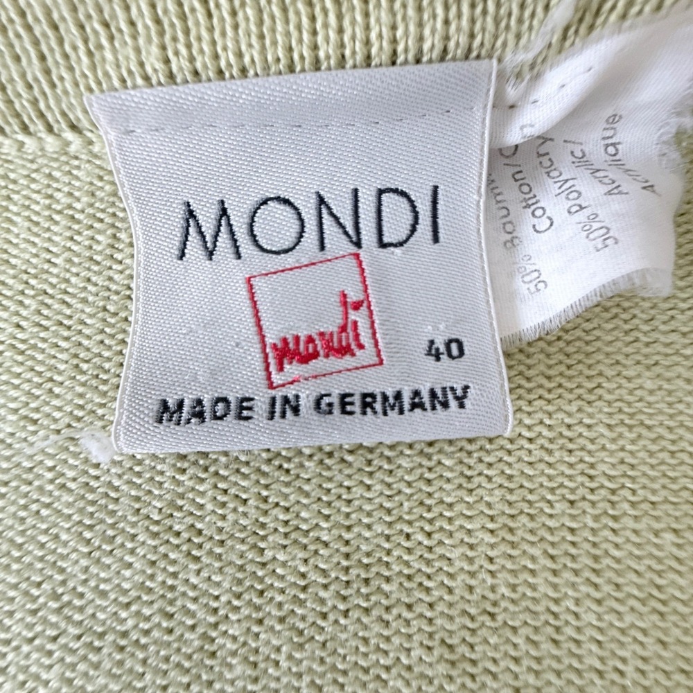 Mondi Womens Vintage Cardigan Size 40 M Seashell Colorblock Coastal Knit Germany - Picture 4 of 9